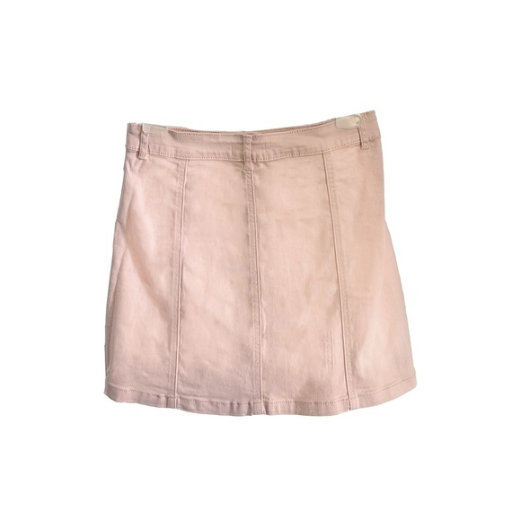 Mini Buttons Dusty Pink Skirt - Picture 3 of 5